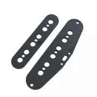 50mm spasi senar Fiber Plate bahan Pickup Slug Bobbin ST gitar elektrik Pickup Bobbin hitam