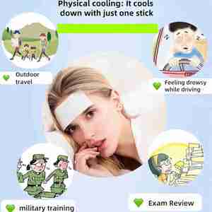 Cooling Gel Patches 20 Pack 8 Hour Ice Cold Relief for Forehead, Neck & Body Grape Mint Scented Instant Temperature <b>Drop</b> - Product Image 6