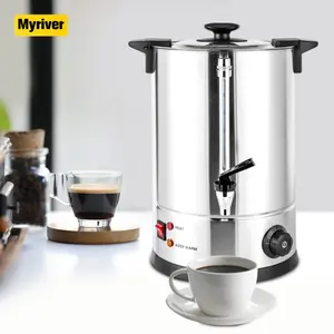 Myriver High Standard 8/10/12/15/25/35 Liter Commercial Milk Tea Store Stainless Steel Electric Water Boiler