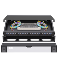 Panel Patch serat optik 19 inci terpasang, rak 24-Port dengan tinggi 1u anti debu