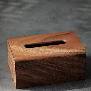 Black Walnut Wood Tissue <b>Box</b> Modern Chinese Style Handmade Living Room Coffee Table Tissue <b>Box</b> <b>With</b> <b>Lid</b> - Product Image 2