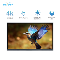 Tableau blanc interactif intelligent 4K LCD Android 14 4K UHD pour l'éducation et l'enseignement, avec caméra intégrée pour les réunions et les conférences