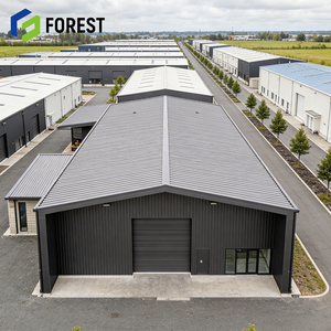 Prefabricated Steel Structure Warehouse with Long-span Grid <b>Large</b> <b>Frame</b> for 5000 Sqft Storage Facilities Apartment & Mall Use - Product Image 1