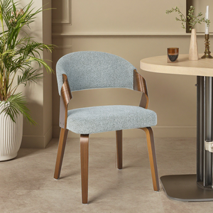 Modern <b>Bentwood</b> Frame Dining <b>Chair</b> with Fabric Upholstery Durable Strong for Bedroom Outdoor Restaurant Living Room Furniture - Product Image 6