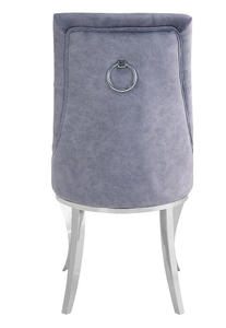<b>Gray</b> Fabric & Metal Legs Convertible <b>Dining</b> <b>Chair</b> Set of 2-Modern Design for Home <b>Dining</b> - Product Image 5