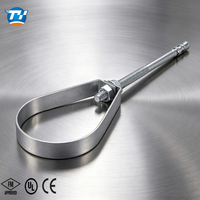 Collier de serrage UTT40 réglable en acier galvanisé durable avec bande pivotante argentée pour tuyaux, certifié FM CE, pour usage en construction (en pouces)