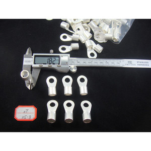 Terminal de Anillo Han Yi OT25-8 de Cobre Calibre 25 para Cableado Eléctrico y Conexiones Electrónicas - Product Image 1