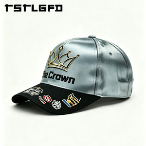 Casquette de baseball en jean à 6 panneaux avec logo personnalisé et image vintage, patch tissé brodé, style course, structurée et respirante, vente en gros - Product Image 2