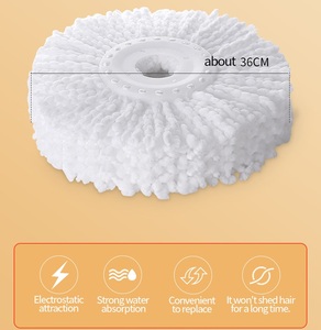 Nhà Máy Giá <span class=keywords><strong>360</strong></span> Độ Xoay Thép Lau Xô Sàn Tròn Làm Sạch Lau Với Cực Thép - Product Image 4