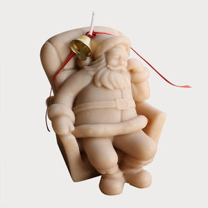 Cadeau de Noël chaud mignon canapé brun blanc sieste somnolent bougie d'aromathérapie en forme de père Noël - Product Image 5