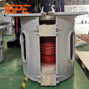 Four de fusion d'acier à induction hydraulique automatique inclinable, capacité de 1,5 tonne, pour la fusion de l'acier inoxydable - Product Image 3