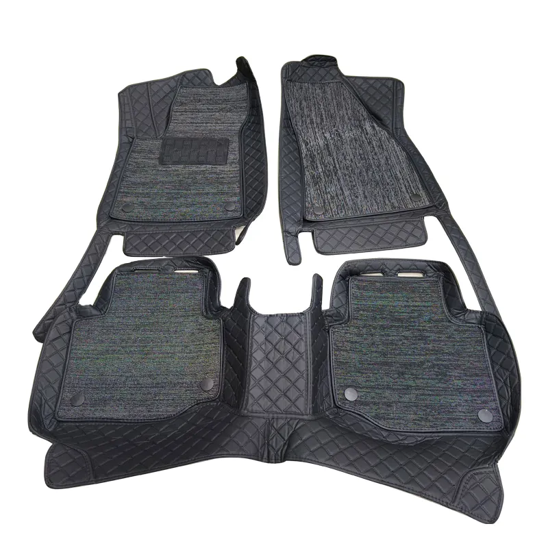 Personalizado Double Layer Car tapetes para Kia Sorento 7 Assentos 2013 2014 Pé Tapete Acessórios Interior