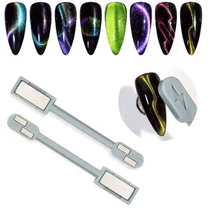 Fancy Cat Eye Magnet Double Head Cat Eye Magnet 3D Line Strip Effect Strong Nail Magnet Tool Manicure Tools