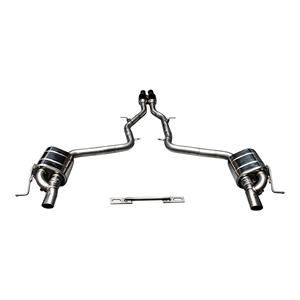 Kit d'échappement Catback en acier inoxydable poli miroir Vortex avec embouts doubles pour Mercedes-Benz GLS400 GLS450 X166 3.0T 2016-2019 Mod - Product Image 1