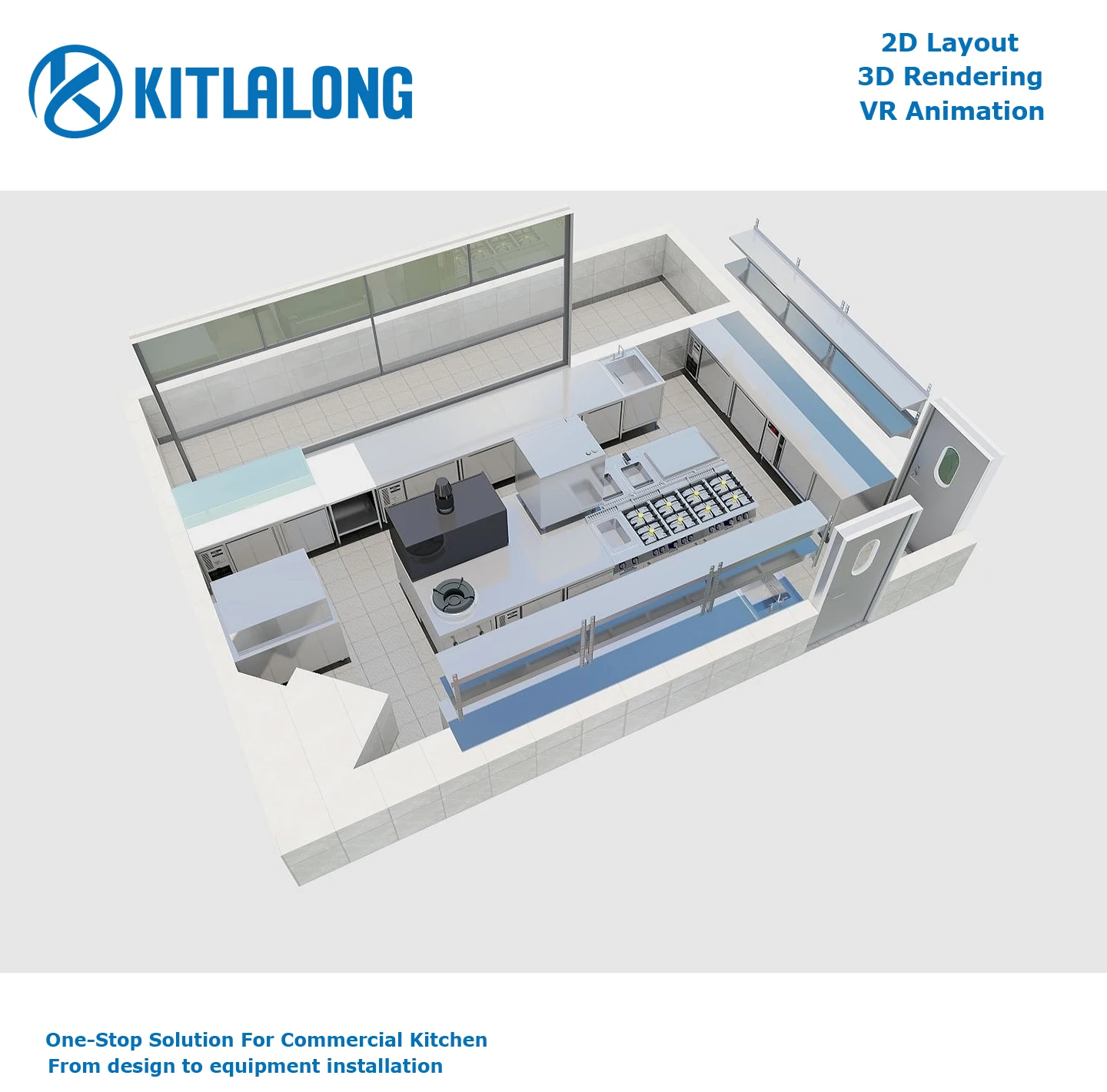 Комплексные решения RAWEN 3D VR, дизайн для отеля, ресторана, фаст-фуда, коммерческие кухонные дизайнерские услуги