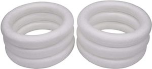 Vòng Hoa Nhựa Polystyrene Vòng Tròn Thủ Công Màu Trắng Để Trang Trí Mùa Xuân Giáng Sinh, Nghệ Thuật <span class=keywords><strong>DIY</strong></span>, Lớp Học Trẻ Em - Product Image 2
