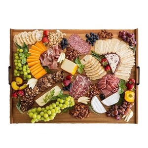 Wooden Patina <b>Stove</b> Lid Cutting Board Tray Rectangle With Handle For Kitchen Electric <b>Stoves</b> - Product Image 5