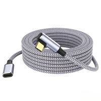 Câble d'extension USB-C 3.1 mâle vers femelle coudé, conducteur en cuivre pour transmission vidéo et charge sur Switch