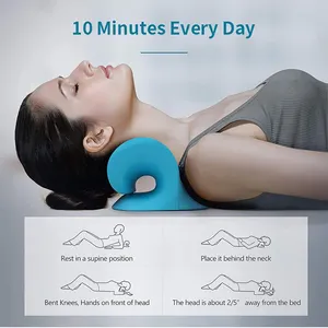 FSPG New Design Neck and Shoulder Relaxer Massage Pillow Neck Pain Relief Neck Stretcher Physical Therapy C-curve Design