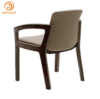 Ensemble de 4 chaises de salle à manger moderne en cuir gris, livraison gratuite, meubles de salle à manger de style nordique