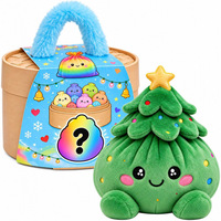 Nouveau jouet anti-stress en peluche de 10 cm, design de Noël, en forme de boulette, mignon, à presser, avec cuiseur vapeur