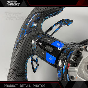 Volante de Fibra de Carbono Forjado Azul Personalizado para BMW X3 X5 X6 F30 F10 F87 F82 F80 F11 F15 <span class=keywords><strong>M2</strong></span> M3 M4 M5 M6 <span class=keywords><strong>240i</strong></span> 440i 540i - Product Image 4