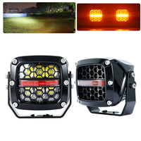 Projecteur auxiliaire universel 12V 24V IP67 6000K 3 pouces, lumière LED, lumière de jour ambre, homologation E-Mark E24 pour Jeep Wrangler 4X4