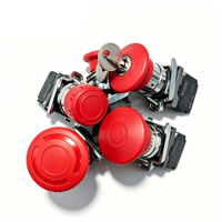 Botón de Parada de Emergencia XB4, Modelos XB4BS542/XB4BS8442/XB4BS8444/XB4BS8445/XB4BS9442, Interruptor Combinado de Origen China (Normalmente Abierto)