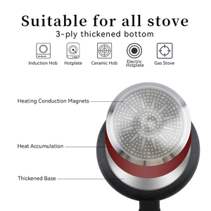 Đồ dùng nhà bếp Nguồn cung cấp không dính thép carbon <span class=keywords><strong>Cookware</strong></span> sets lớp phủ nhà bếp Carbon thép sắt <span class=keywords><strong>Cookware</strong></span> <span class=keywords><strong>Set</strong></span> chậu và chảo Chảo Chảo <span class=keywords><strong>Set</strong></span> - Product Image 5