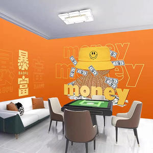 Toile murale géométrique personnalisée moderne Papier peint de fond de salle de jeux facile-Tissu imperméable Thème national <span class=keywords><strong>Mahjong</strong></span> - Product Image 2