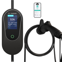 Chargeur EV 3,5 kW 7 kW IEC 62196 Type 2 avec application WIFI, écran LCD 2,2'', prise IP55 pour usage domestique/universitaire/campus