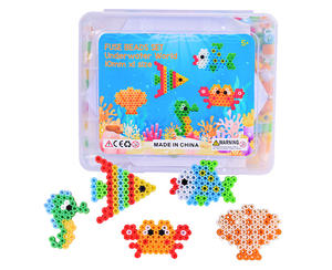 Nuevo Kit Creativo de Cuentas Fusibles DIY de 10 mm: Cuentas Perler de 10 mm con Diseños de Peces, Dinosaurios y Frutas, Juego de <span class=keywords><strong>8</strong></span> Colores para Manualidades y Juguetes para Niñas - Product Image 3