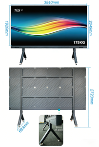 Écran d'affichage LED pliable GOB P1.2 P1.5 P1.8 P2.5, bannière numérique intérieure Plug & <span class=keywords><strong>Play</strong></span> avec support totem pour magasin - Product Image 3