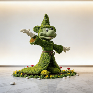 Sculpture de verdure artificielle sur mesure de grande taille - Installation artistique florale pour l'intérieur des centres commerciaux, les halls commerciaux et la décoration saisonnière - Product Image 5