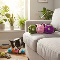 Jouet sonore interactif en peluche durable en coton, motif chenille, pour chiens et chats, compagnon de sommeil amusant et mignon