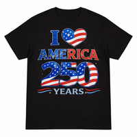 Casquette de baseball et T-shirt brodés vintage de haute qualité, thème patriotique Amérique 250e anniversaire 2026, États-Unis