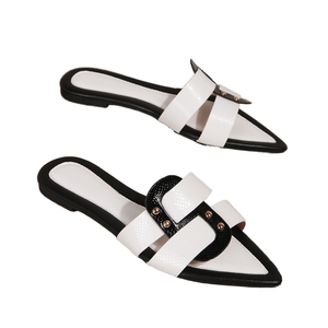 New Fashion Trend Platform Pointed Toe Open Toe <b>Slip</b>-On Women Summer Casual <b>Slide</b> Sandals - Product Image 1
