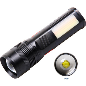 P70 ไฟฉาย LED แบบชาร์จไฟได้ ซูมได้ พร้อมฐานแม่เหล็กสำหรับใช้งานกลางแจ้ง - Product Image 1