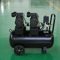 Compresseur d'air portable silencieux sans huile à piston refroidi par air 220V 8L/24L/50L 20kg avec garantie 1 an pour gonflage de pneus et pulvérisation
