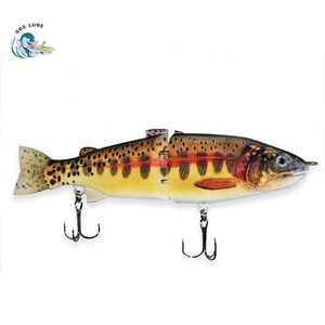 OEM & ODM เหยื่อตกปลาพลาสติกแข็งแบบหลายข้อต่อเลื่อนเหยื่อกระตุกสำหรับแม่น้ำทะเลสาบมหาสมุทรทำจากพีวีซีมีหาง - Product Image 6