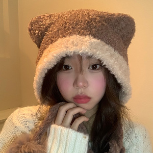 Вязаная шапка с ушками - Product Image 3