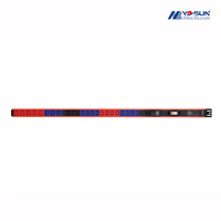 PDU vertical monophasé en alliage d'aluminium 16A 0U avec compteur RS485, PDU intelligent avec MODBUS RTU, prises verrouillables IEC C13 C19