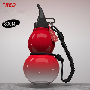 800ml, 27oz <span class=keywords><strong>Tritan</strong></span> Plastique <span class=keywords><strong>Gourde</strong></span> Forme Ancien Mythe Chinois Sun Wukong Bouteille D'eau Avec Lanière Sans BPA <span class=keywords><strong>En</strong></span> Plein Air Noir Gourdes - Product Image 2