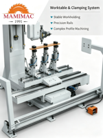 Centre d'usinage CNC 5 axes multi-broches JET pour le fraisage et le mortaisage de tiges de chaise en bois massif