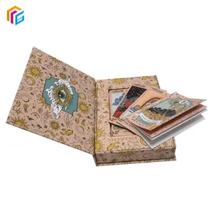 Cartes à jouer Tarot en papier enduit de bord argenté, cartes d'affirmation Positive Oracle personnalisées avec guide