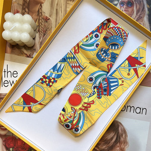 Elegante y Novedosa Pañuelo de Cinta de Moda de Verano para Mujer, Estrecho y Largo, Decorativo para Camisas, Bolsos, Diademas y Lazos para el Cabello, de Sarga - Product Image 6