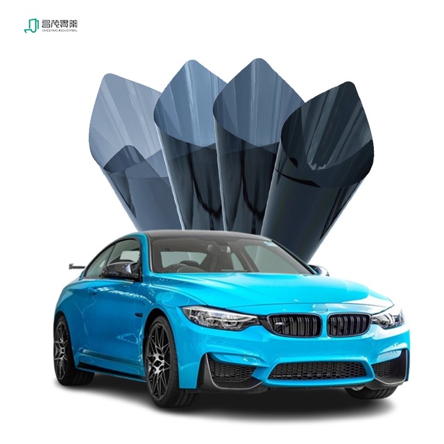 1Mil Dyed Window Tint 1.52*30m Glossy Car Films with UV Proof IR Rejection Solor Sun Heat Reduction Interior Privacy Protection