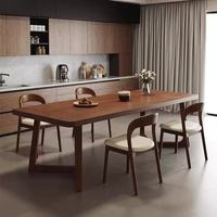 Ensemble table et chaises de salle à manger rectangulaire en bois massif de style scandinave moderne, 10 places, assemblé pour la maison, l'appartement, la salle à manger