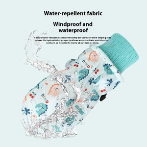 Guantes de esquí de invierno para niños, mitones impermeables y forrados con forro polar para snowboard, guantes de esquí a prueba de frío - Product Image 1