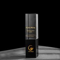 Trophée en cristal noir haut de gamme personnalisé gravé pour présentation annuelle, artisanat en cristal de qualité supérieure fait main, autres objets en cristal de qualité supérieure